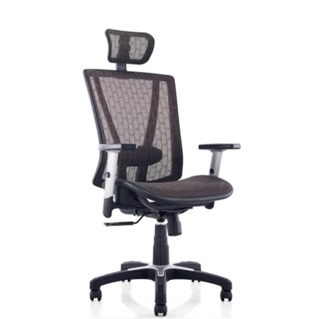 TEMPLETON Fully Meshed Ergo Office Chair with Headrest - Brown TE2547164